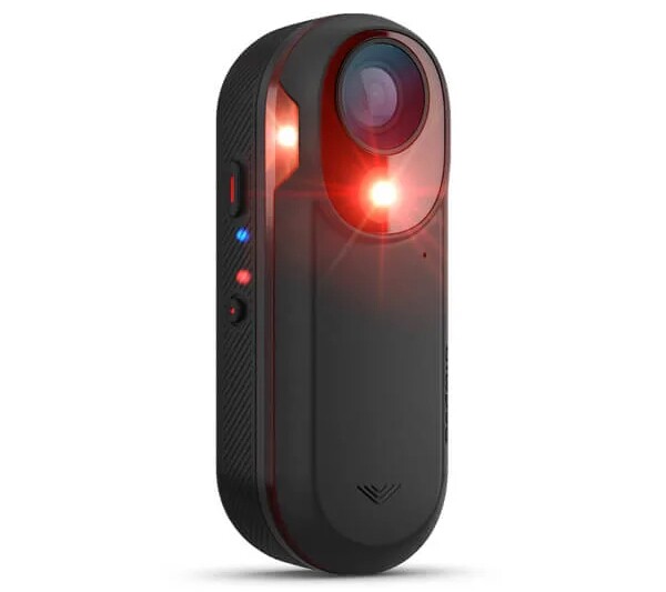 The Garmin Varia RCT715 runs for up to six hours per charge, depending on the tail light setting