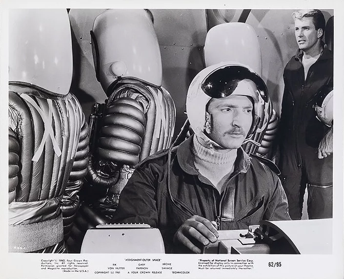 19 8x10" publicity photos from the movie "Assignment Outer Space" (1962) | Sold for: $53 by Heritage Auctions on December 6, 2020