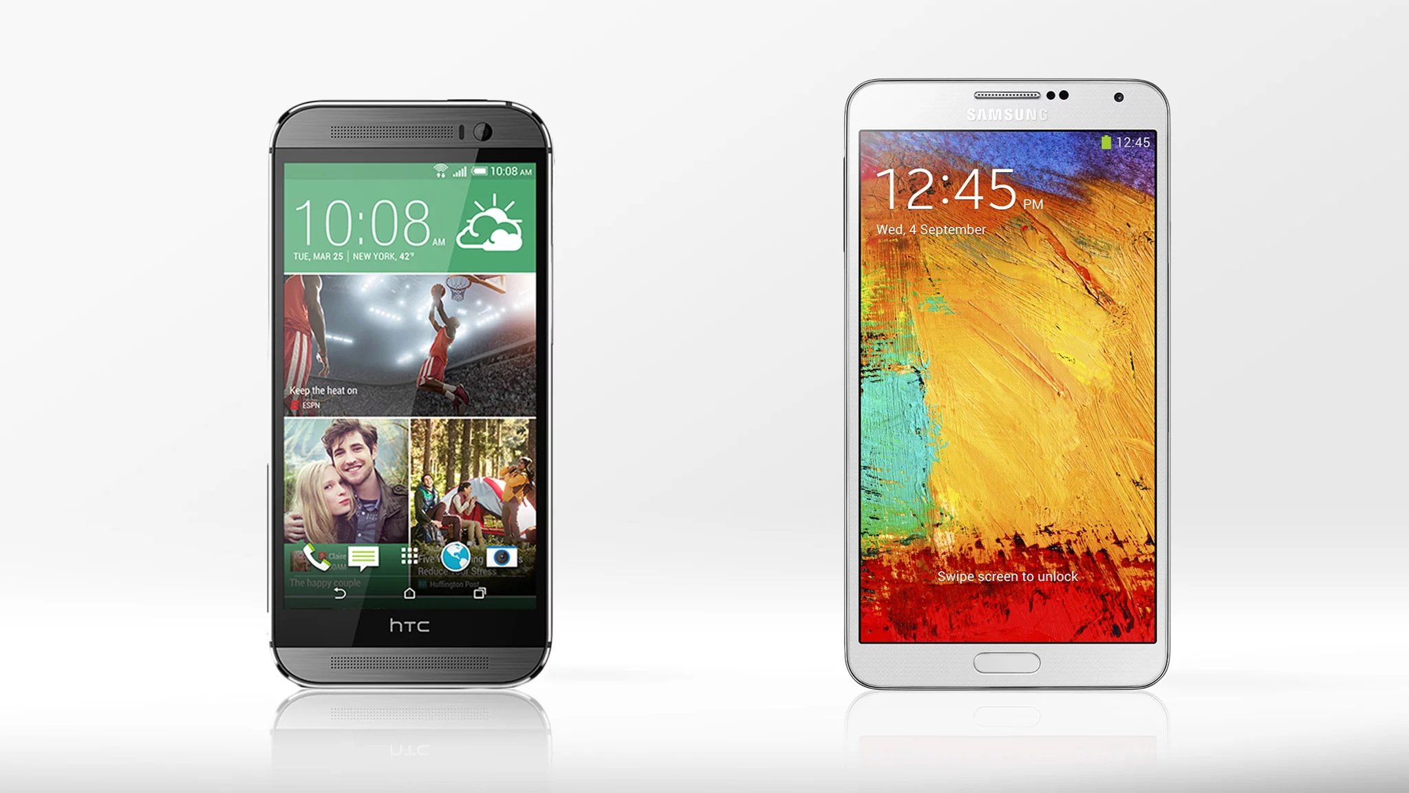 Gizmag compares the features and specs of the HTC One (M8) and Samsung Galaxy Note 3