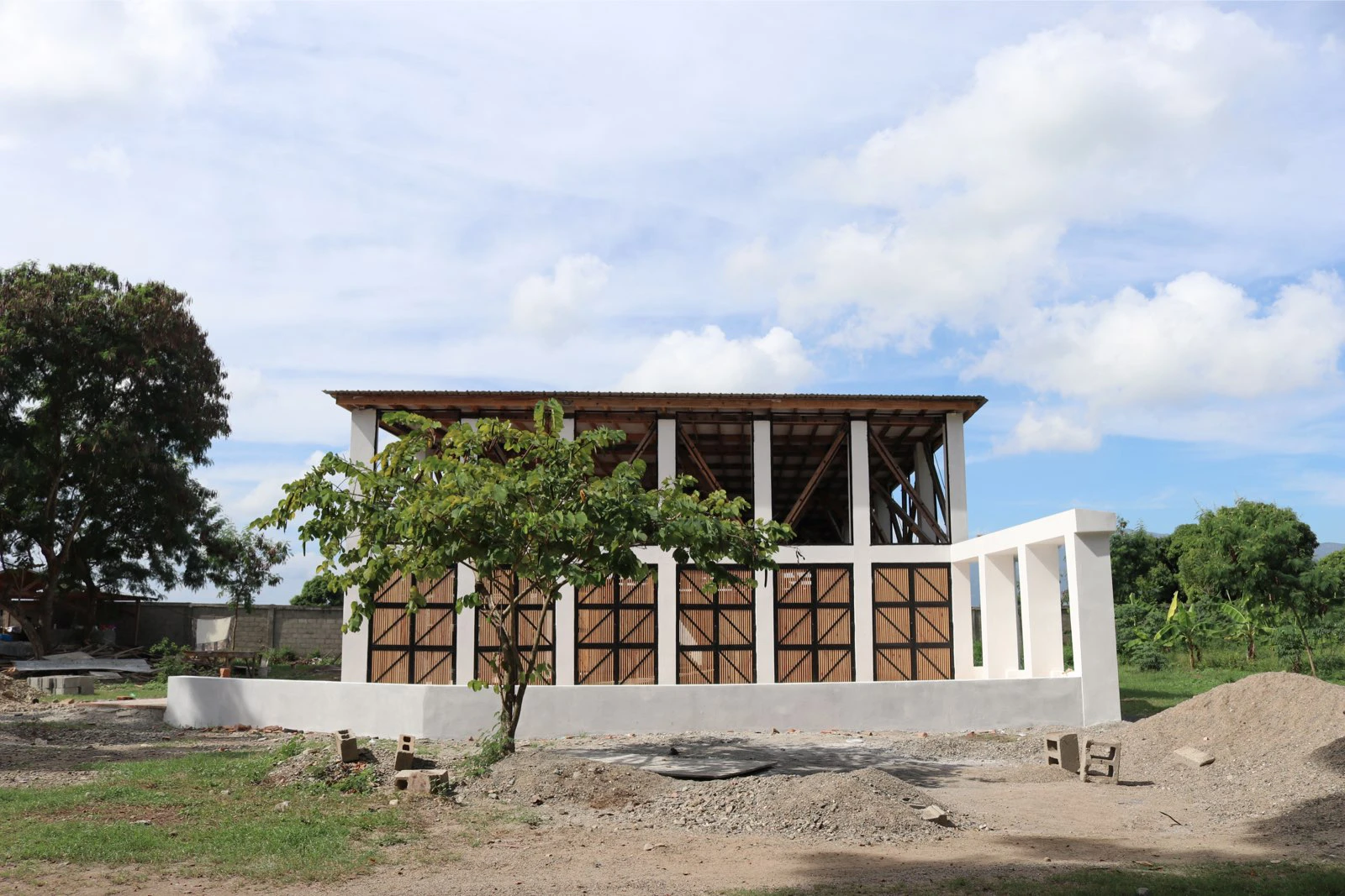 The Haiti Chapel was designed to be able to withstand seismic activity and hurricanes common to the region, and was relatively simple to be built from available materials