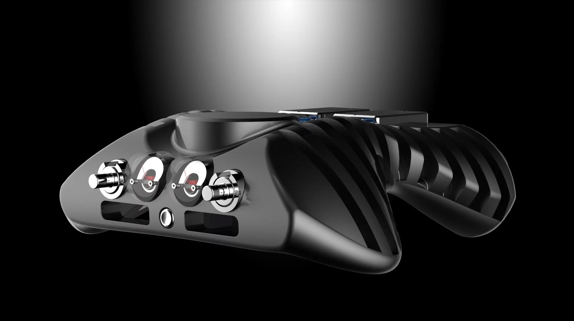 Computer rendering of the F1-inspired design for the Ikarus integrated amplifier from Metaxas & Sins