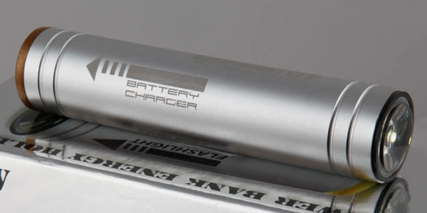 The Power Bank comes in gold and silver aluminum plate finishes