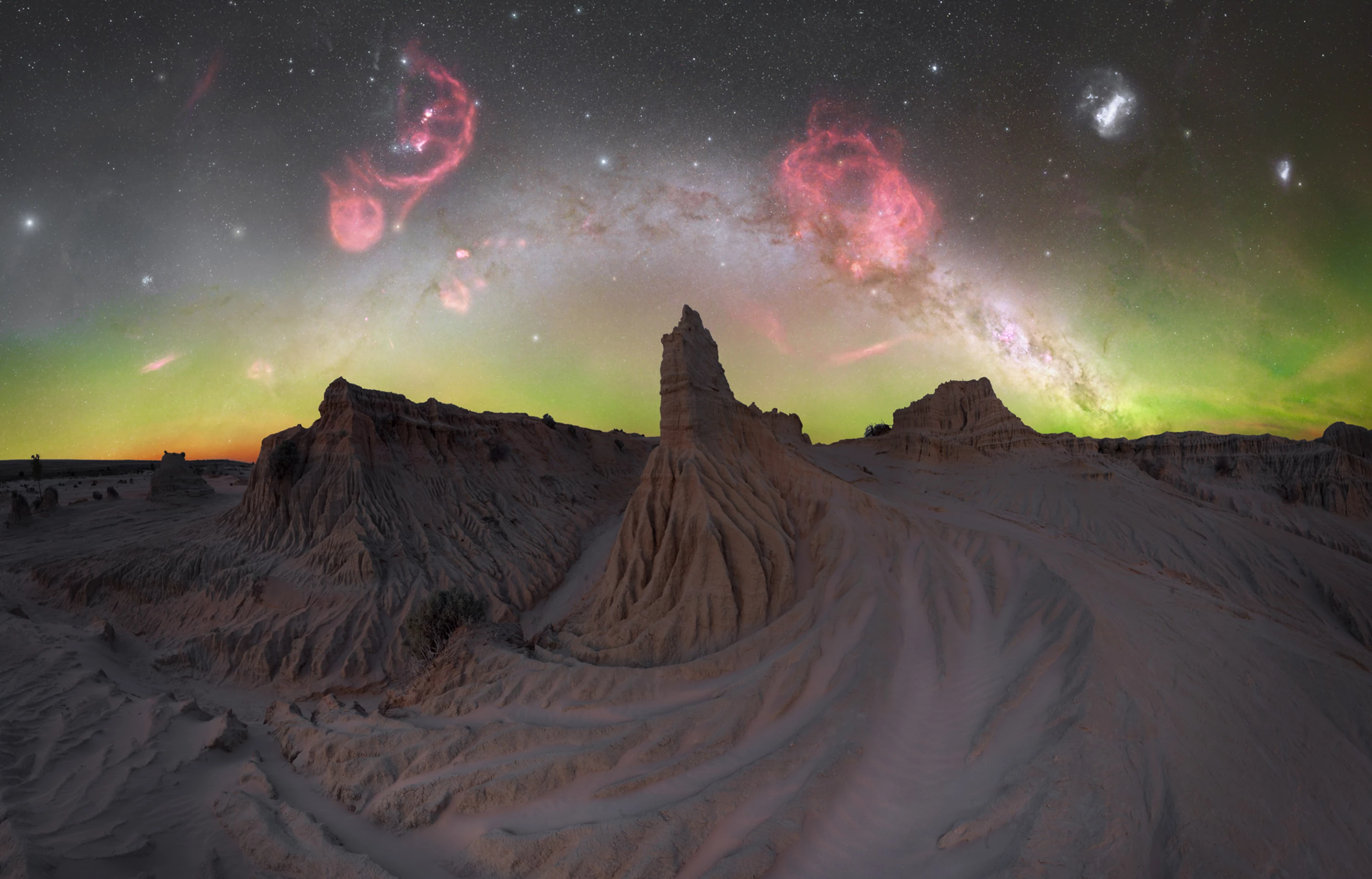 Mungo Dreamtime by John Rutter, taken in Australia. The ancient shores of Lake Mungo carve a Martian-looking landscape, while
