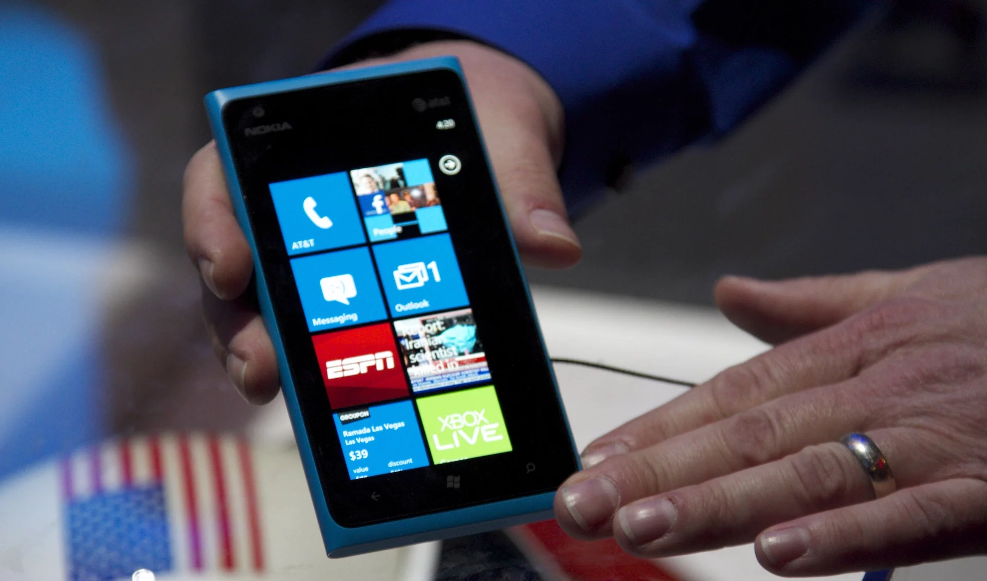The Nokia Lumia 900, announced at CES this week, includes 4.3 inches of AMOLED touchscreen