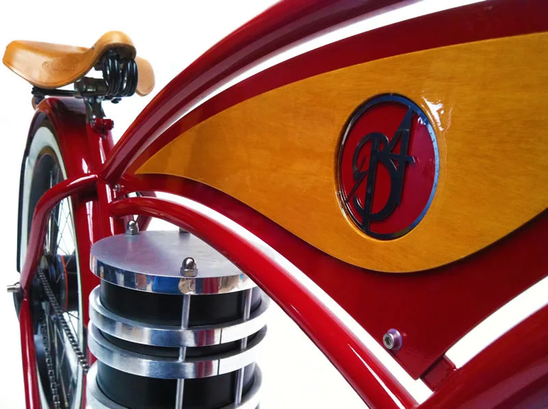 The frame panel of the B4 Bikes e-cruizer