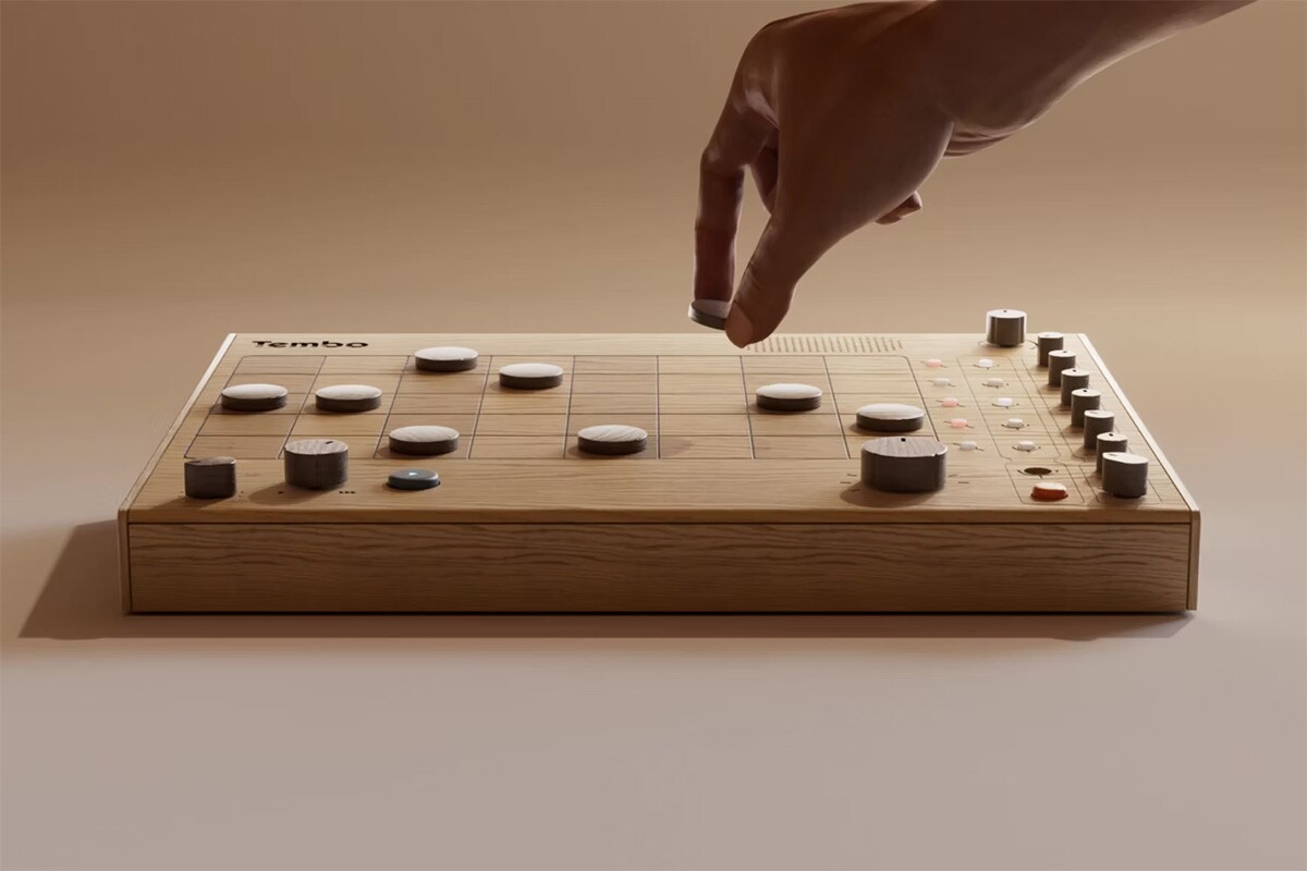 Step sequencer playfully reimagined as an analog wooden toy