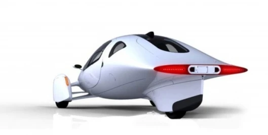 A rear view of the Aptera Series 2e
