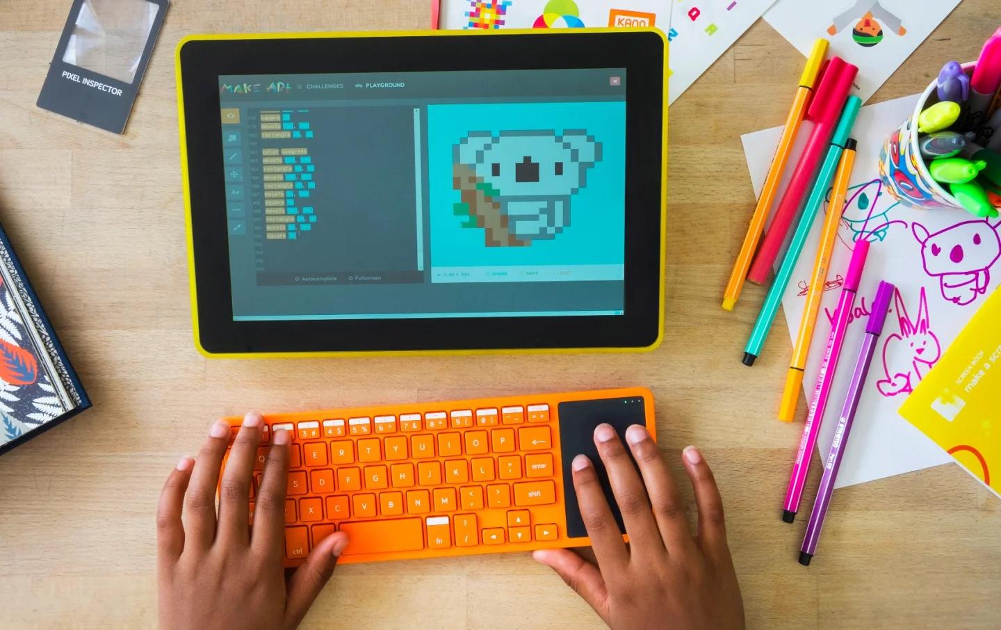 With Kano, children can build their own computer before playing on it and learning real programming skills