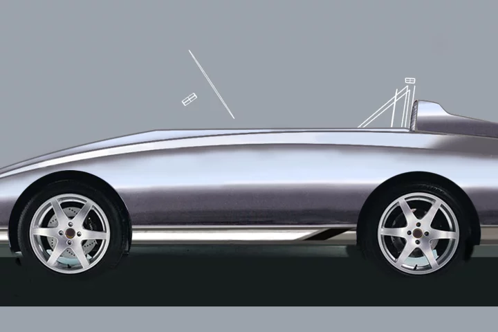 An artist's rendering of the training car that Young Driver will use for kids 5 to 10 years old