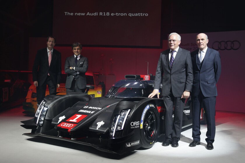 The launch of the 2014 Audi R18 e-tron Quattro