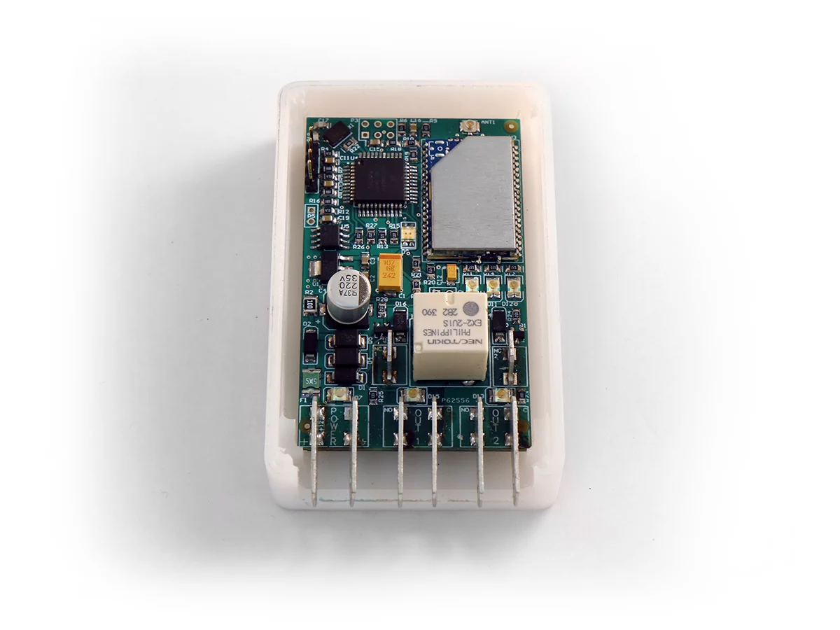 The PCB enclosed in (yet to be finalized) outer housing