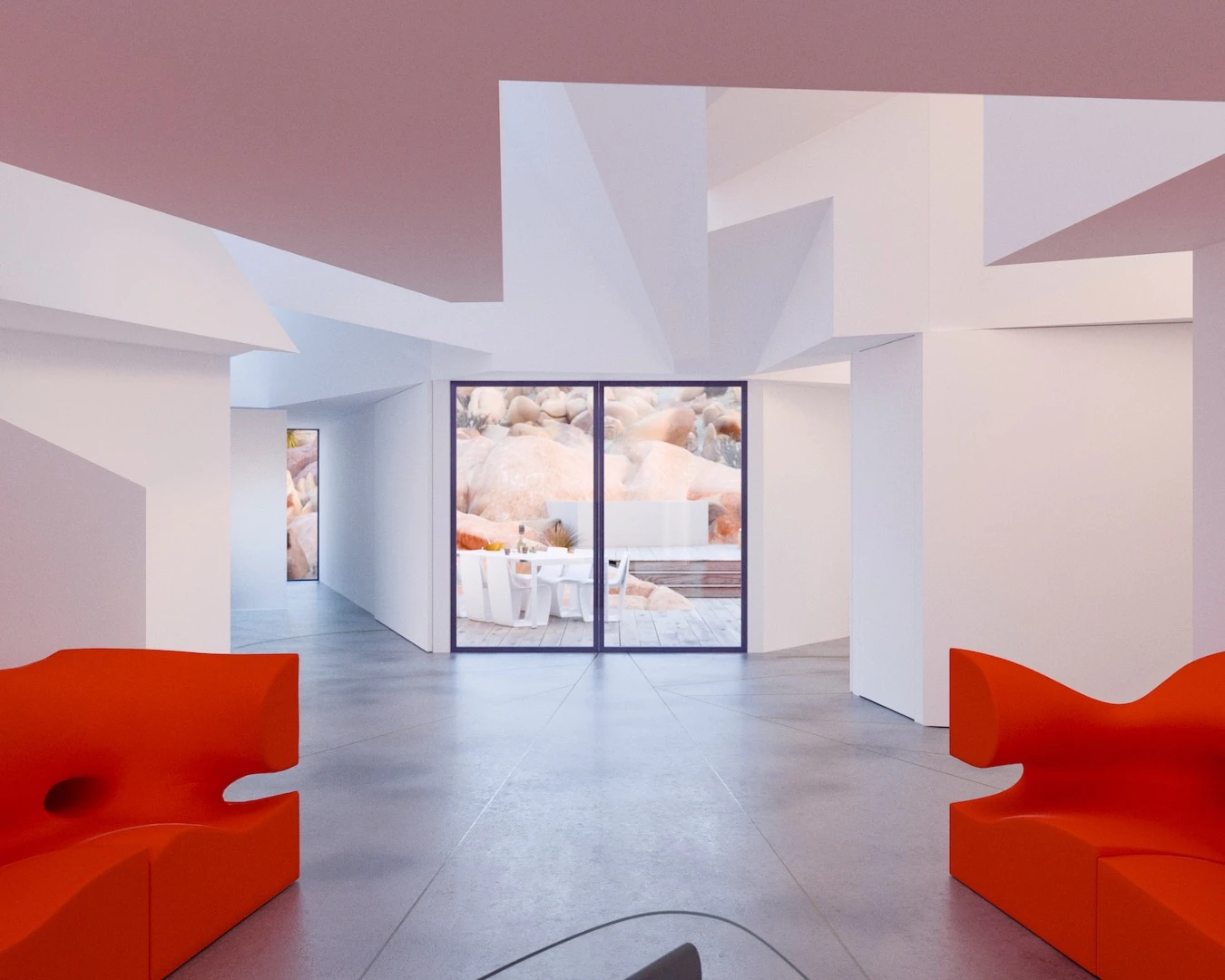 The Joshua Tree Residence's living area