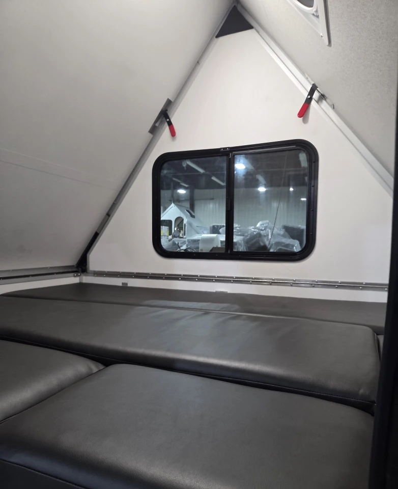 At night, the Alite sleeps two people on its convertible bed