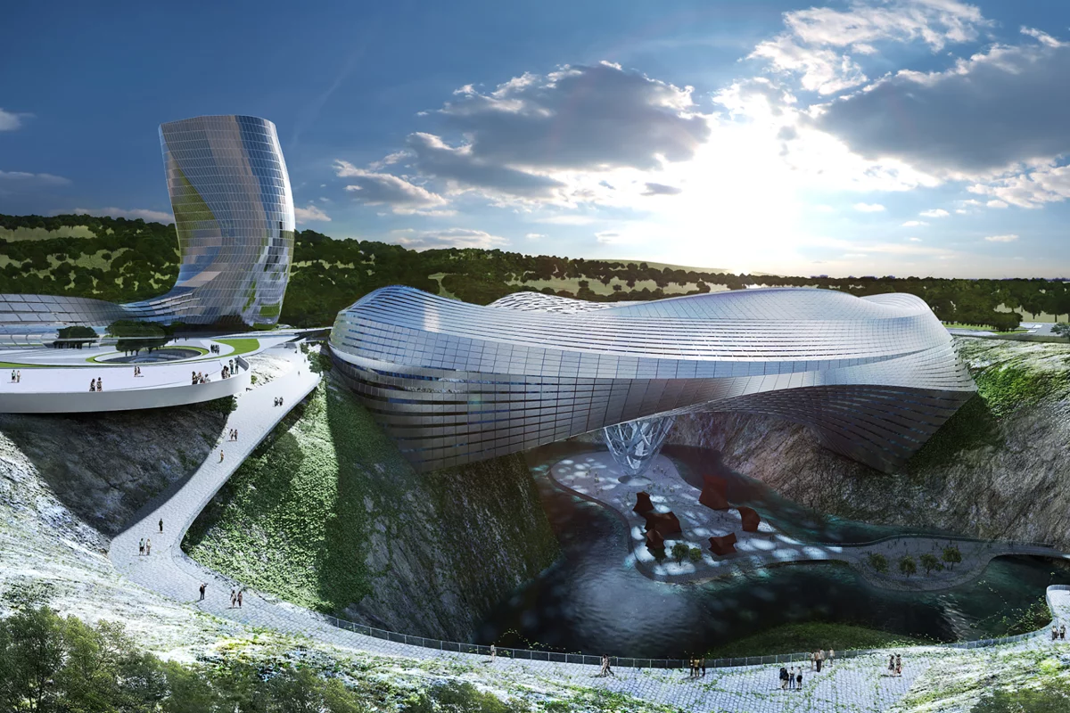 Coop Himmelb(l)au's winning design for the Dawang Mountain Resort Area near Changsha, China (Image: Coop Himmelb(l)au)