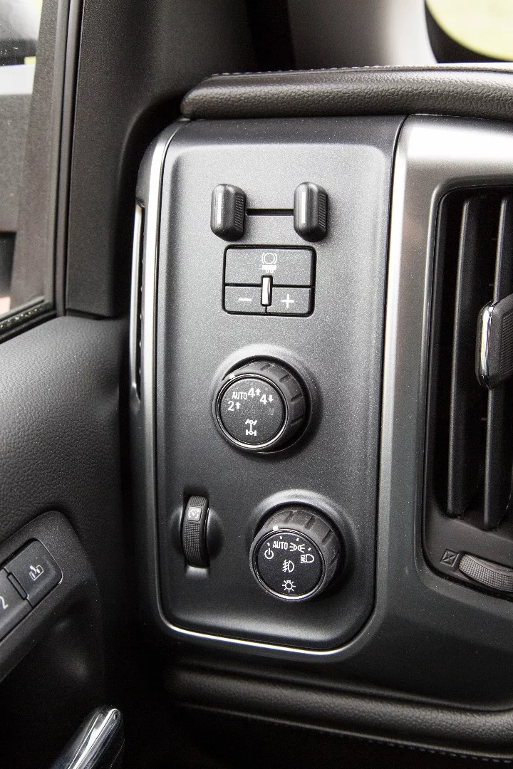 Off-road controls for the Silverado