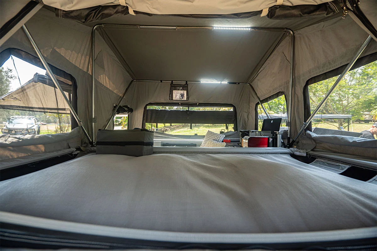 The new X3 is Patriot's first camper with a full indoor space, not just a sleeper tent