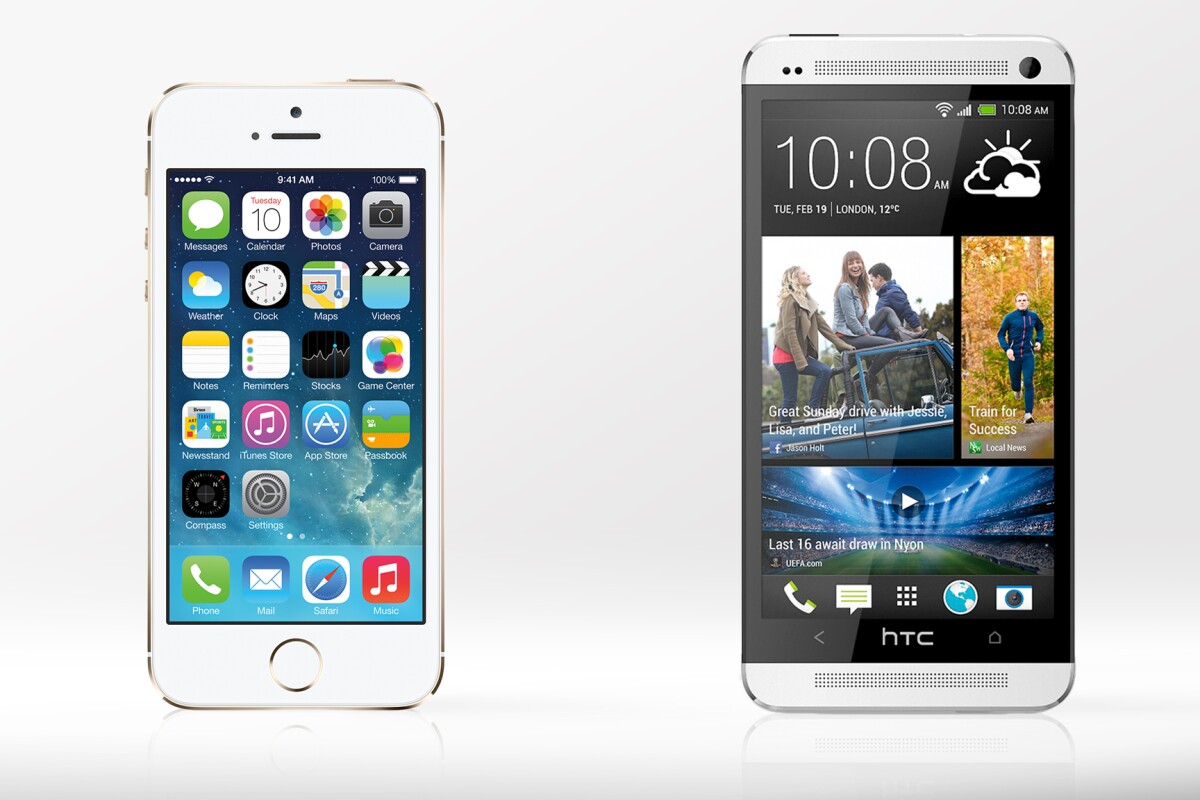 Gizmag compares the features and specs of the iPhone 5s and HTC One