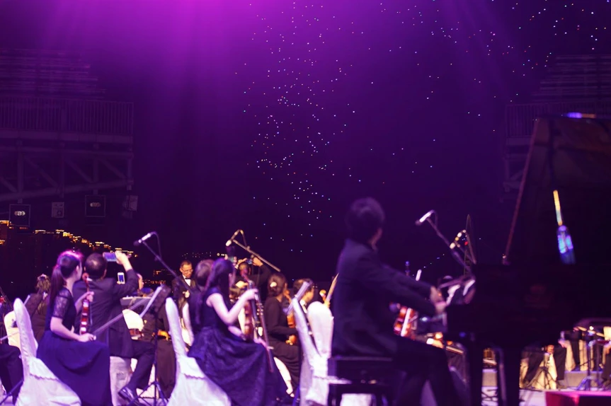 A live orchestra provided the soundtrack