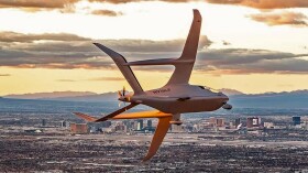 The Beta has flown before, just not with passengers, as shown in this photo over Las Vegas, Nevada