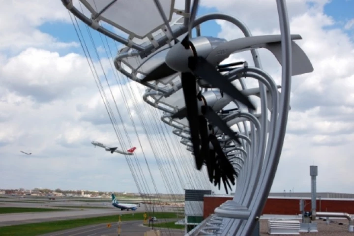 Minneapolis-St. Paul International Airport (MSP) has recently installed 10 wind-powered electricity generators