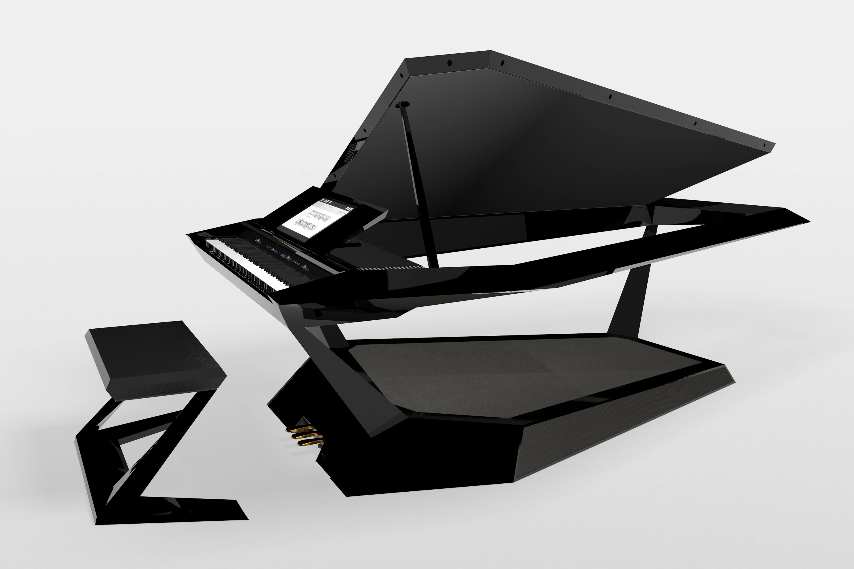 Roland built the digital grand from a design by contest winner Jong Chan Kim of Korea