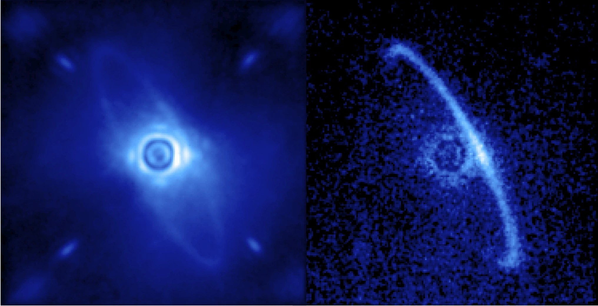 In addition to observing distant planets in unprecedented detail, the GPI's "polarization mode" allows for the study of disks of scattered light which orbit young stars (Image: Marshall Perrin, Space Telescope Science Institute)