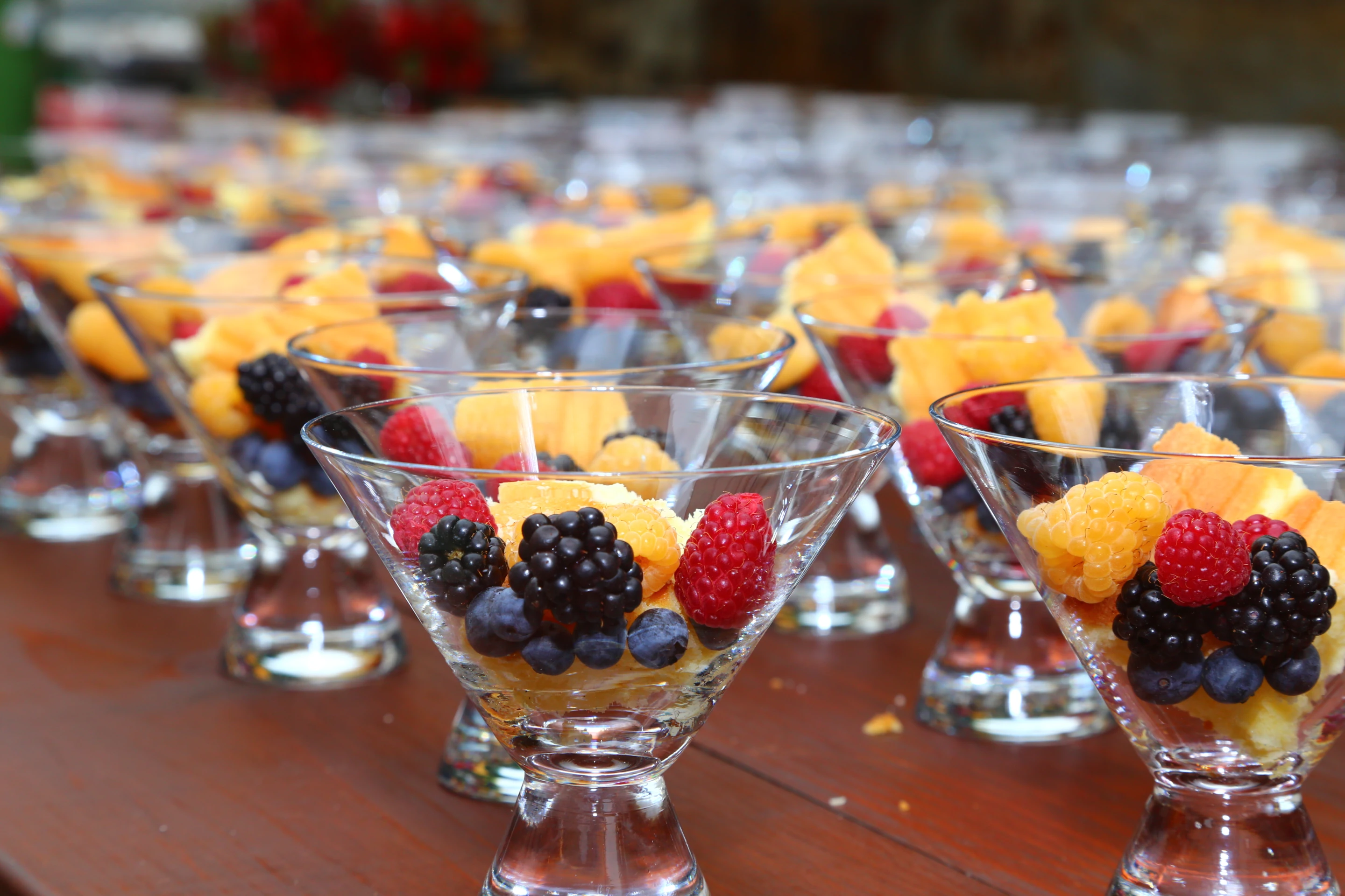 Fresh berries, exactly what guests need after the Aventador experience (Photo: Angus MacKenzie/Gizmag.com)