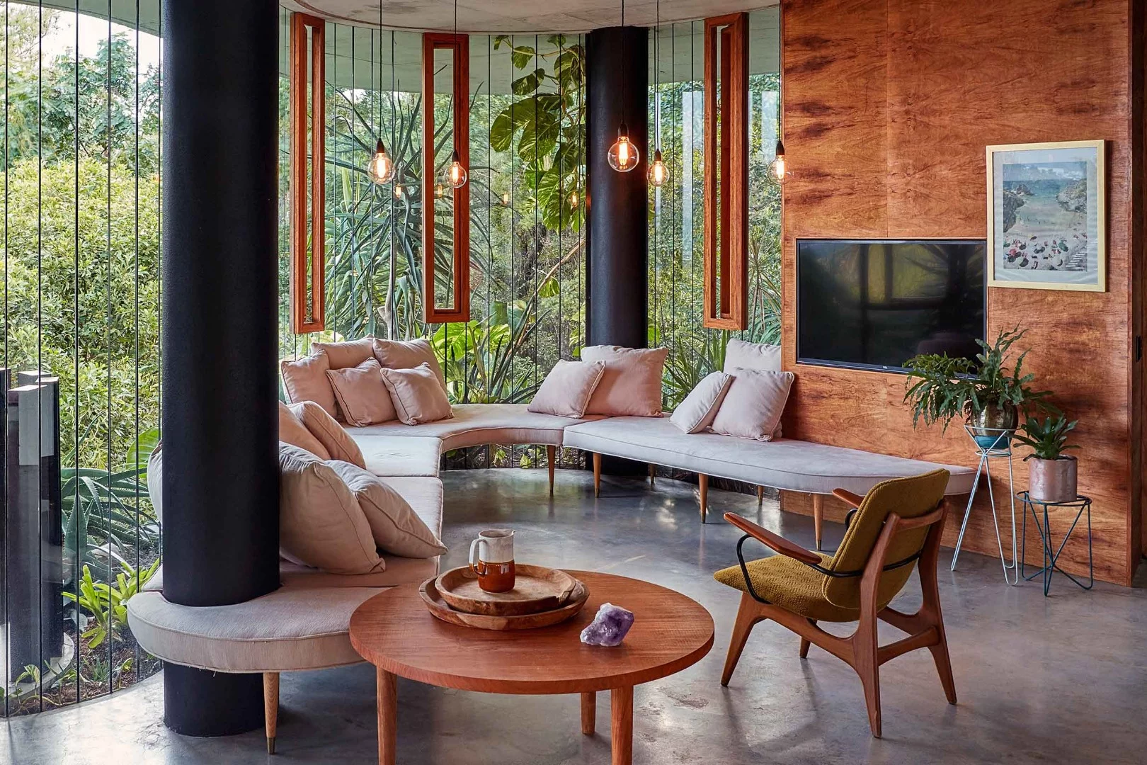 The award-winning interior of the Planchonella House in Australia's north