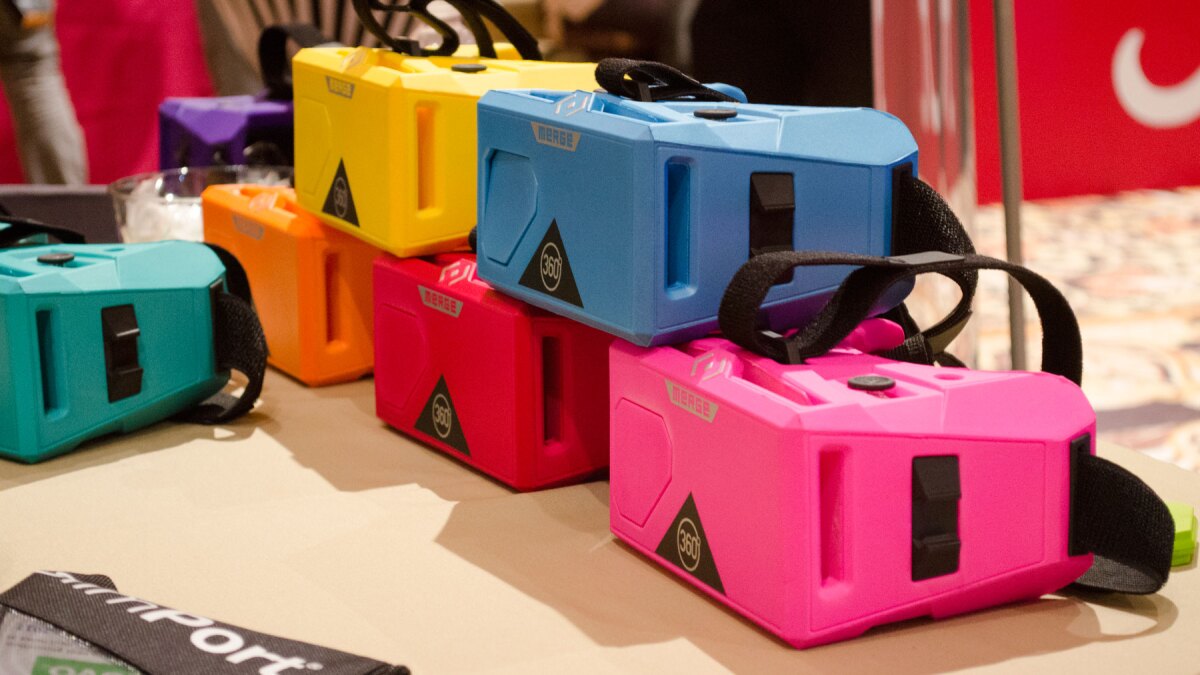 New colors of Merge VR's mobile headset CES 2017