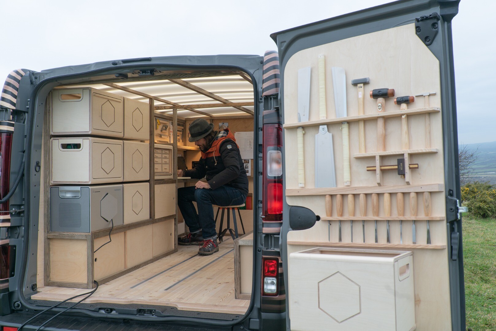 Nissan builds mobile woodworking shop into NV300 Conceptvan