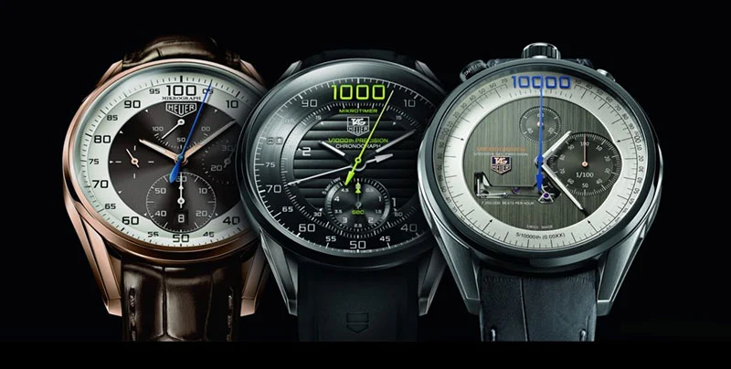 The TAG-Heuer timer progression