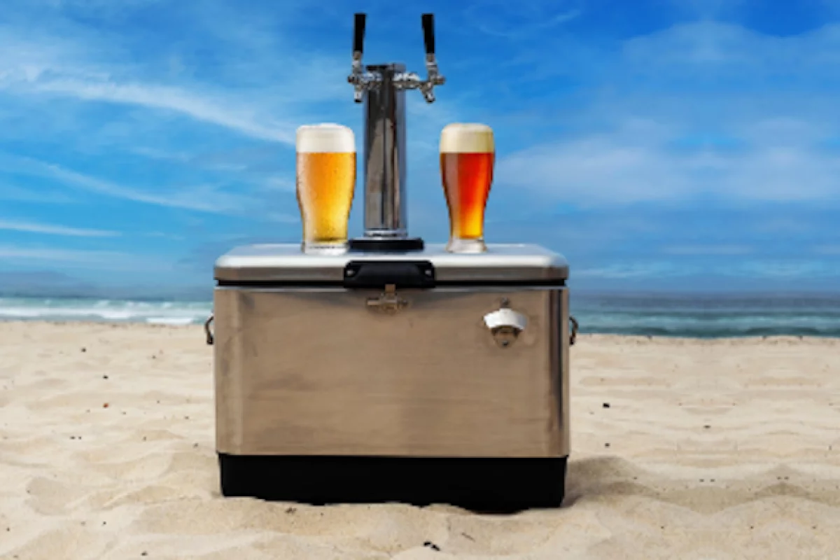 The Cooler Keg is a draft beer-dispensing cooler