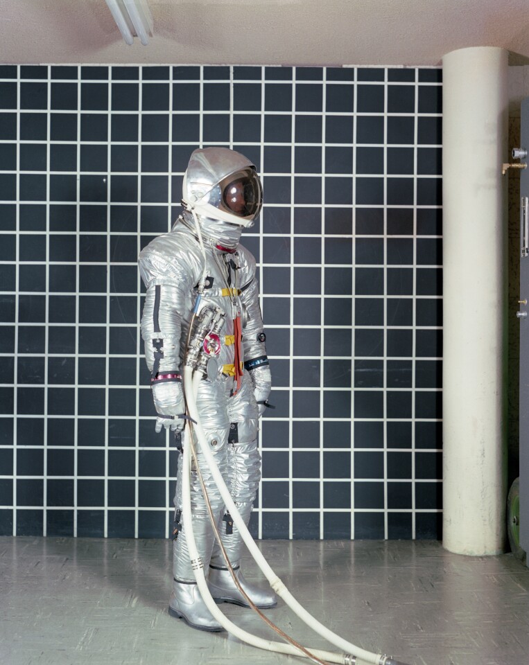 An early experimental Apollo suit