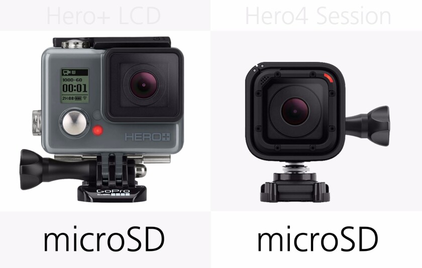 GoPro Hero+LCD and GoPro Hero4 Session storage media