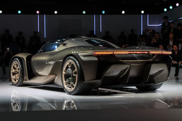 The Mission X concept comes loaded with active and stationary aero elements throughout, along with a blade-like rear lighting signature