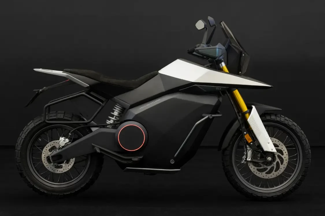 Luggage racks, crash bars, barkbusters and a beak denote the Adventure model