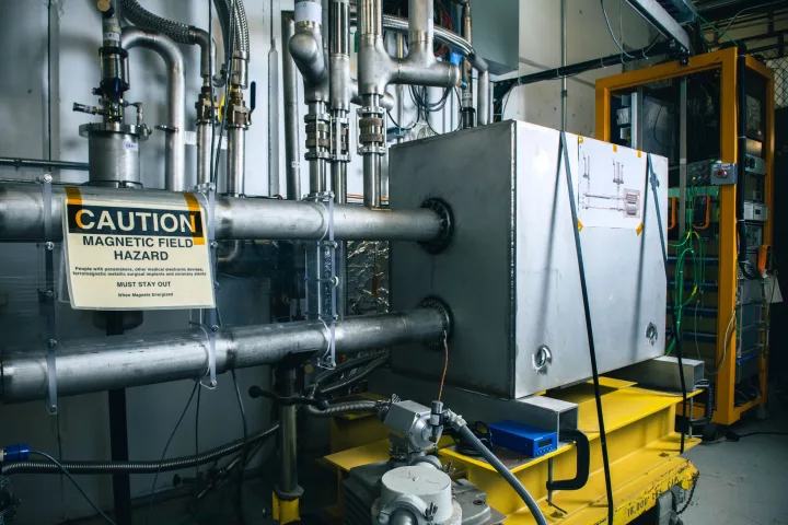 A high-temperature superconductor accelerator magnet test setup at Fermilab