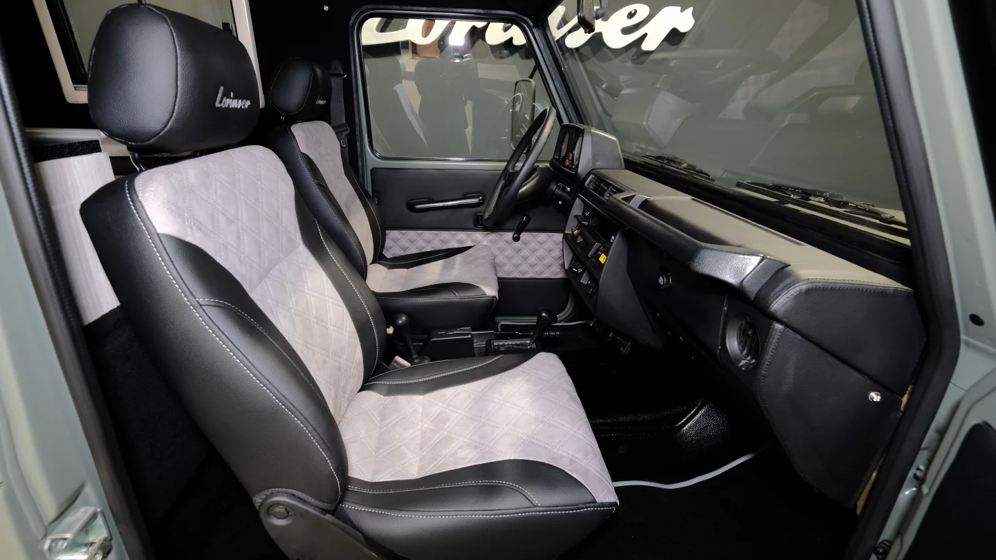 Most of Lorinser's work was in the back, but it did add leather upholstery and refurbish the