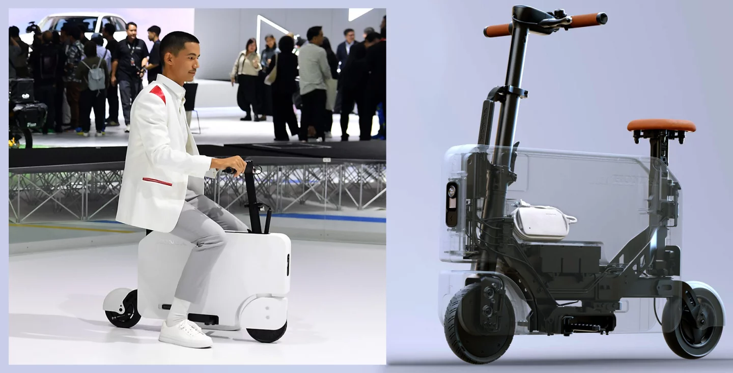 Honda was giving showgoers the opportunity to ride the Motocompacto. Those who tried it were amazed at its torque and rideability but I fear for the Motocompacto in the real world as it doesn't have effective suspension.