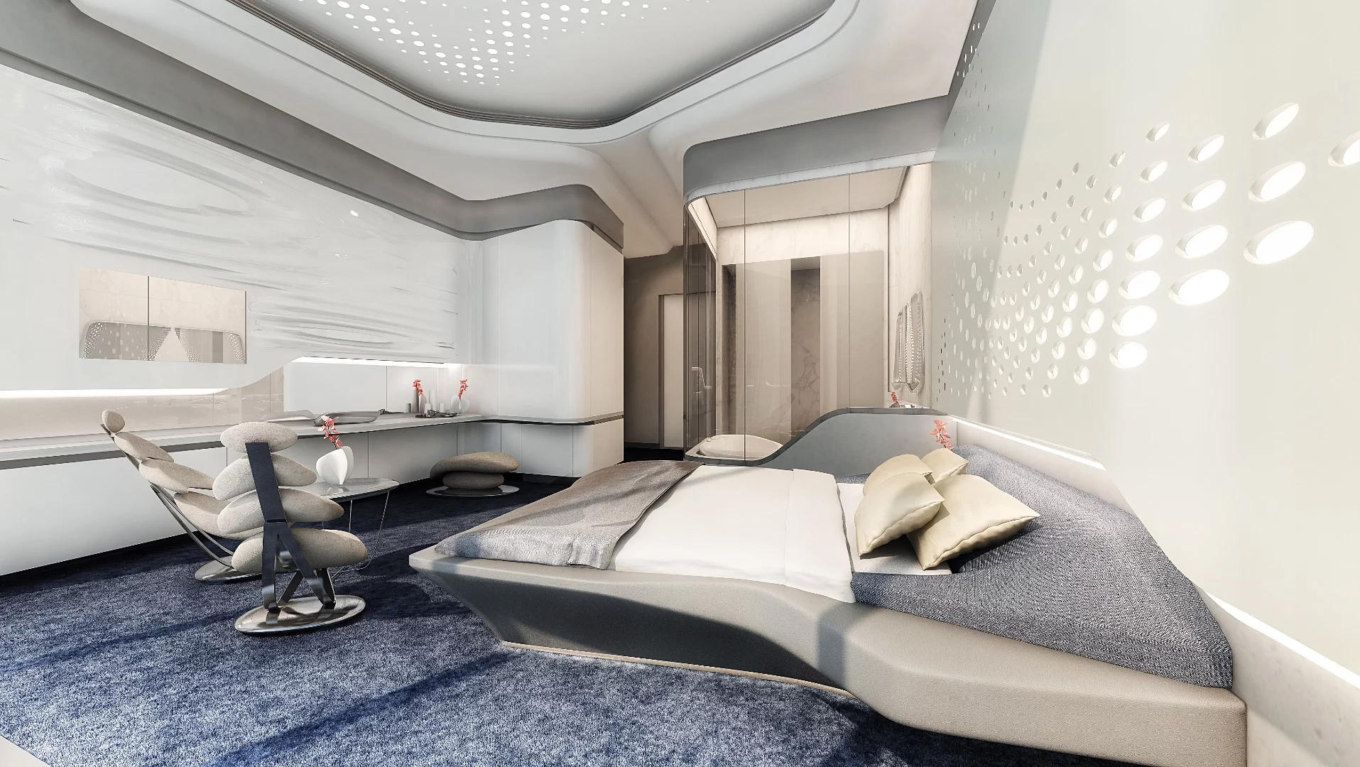 As of writing, Opus' interiors are still being finished, but this render depicts what it will look like