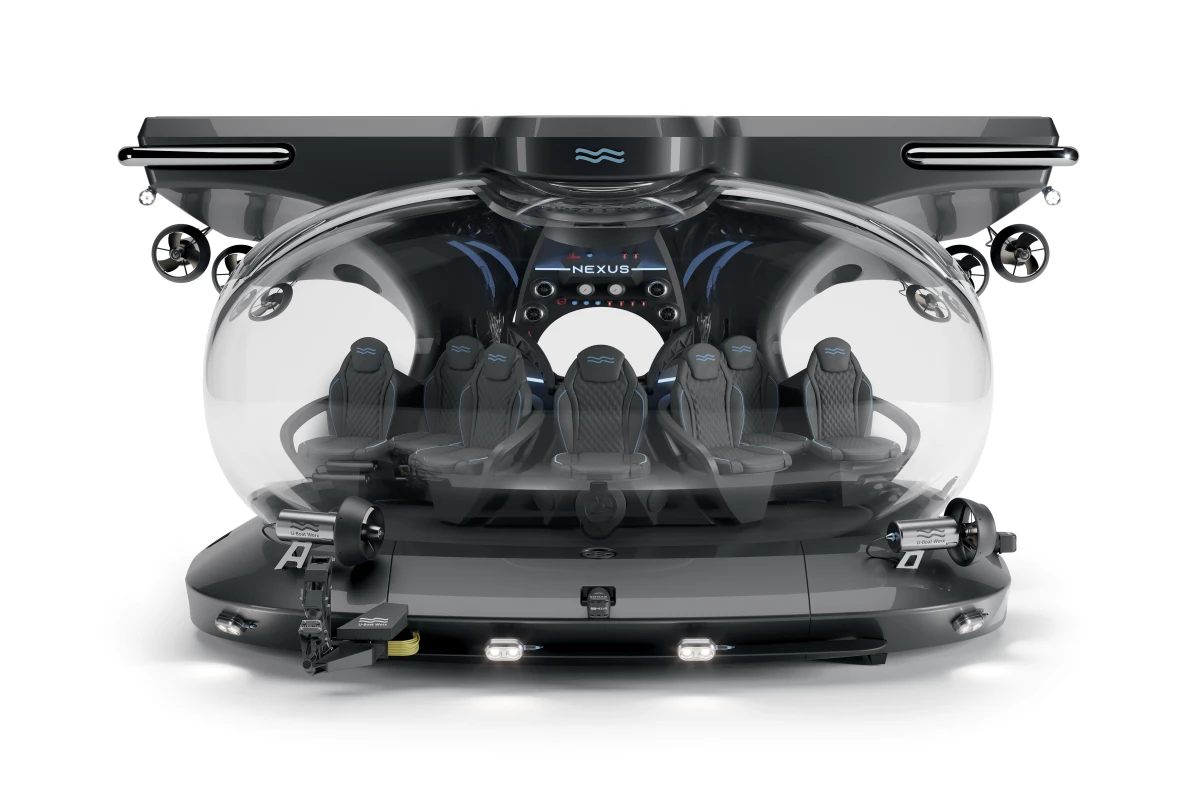The Nexus series electric submersibles can accommodate up to nine occupants, including the pilot