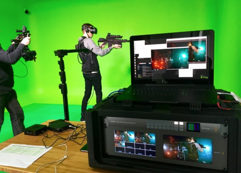 Mixed reality video in progress