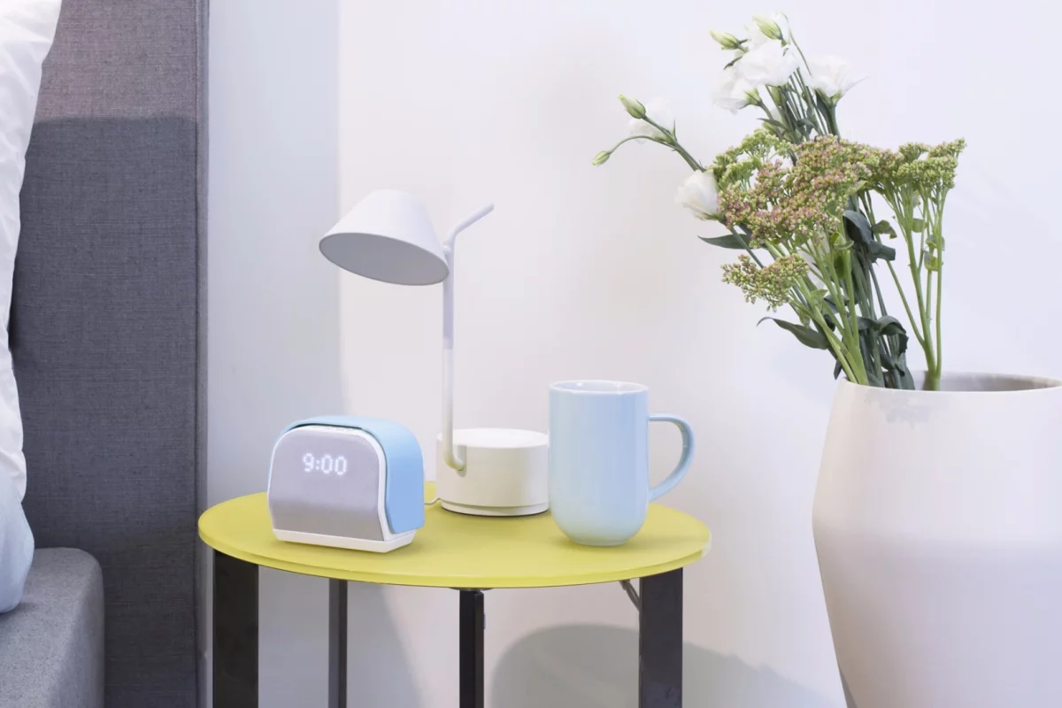 The Kello system includes a bedside device and an accompanying app