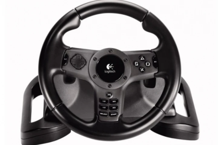 The Logitech Driving Force Wireless force feedback wheel