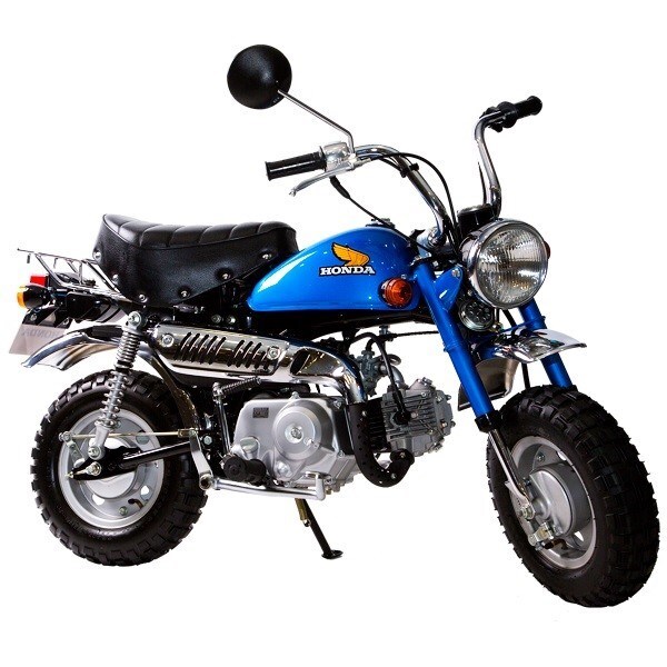 Monkeys through the years: by 1978, the back end had twin shocks and the forks were quick-detachable