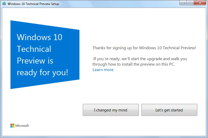 Windows 10 tech preview is ready to be installed