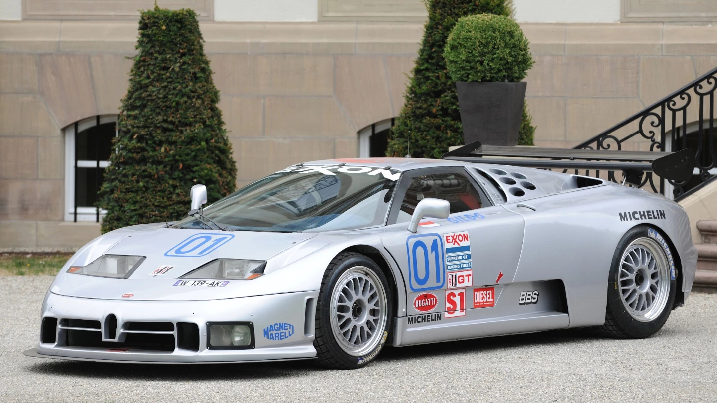 This 1995 Bugatti EB110 SS " Sport Competizione - Le Mans " has an estimated price of $872,000 to $1,308,000