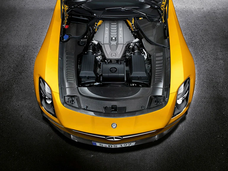 2014 Mercedes-Benz AMG SLS Black Series engine bay