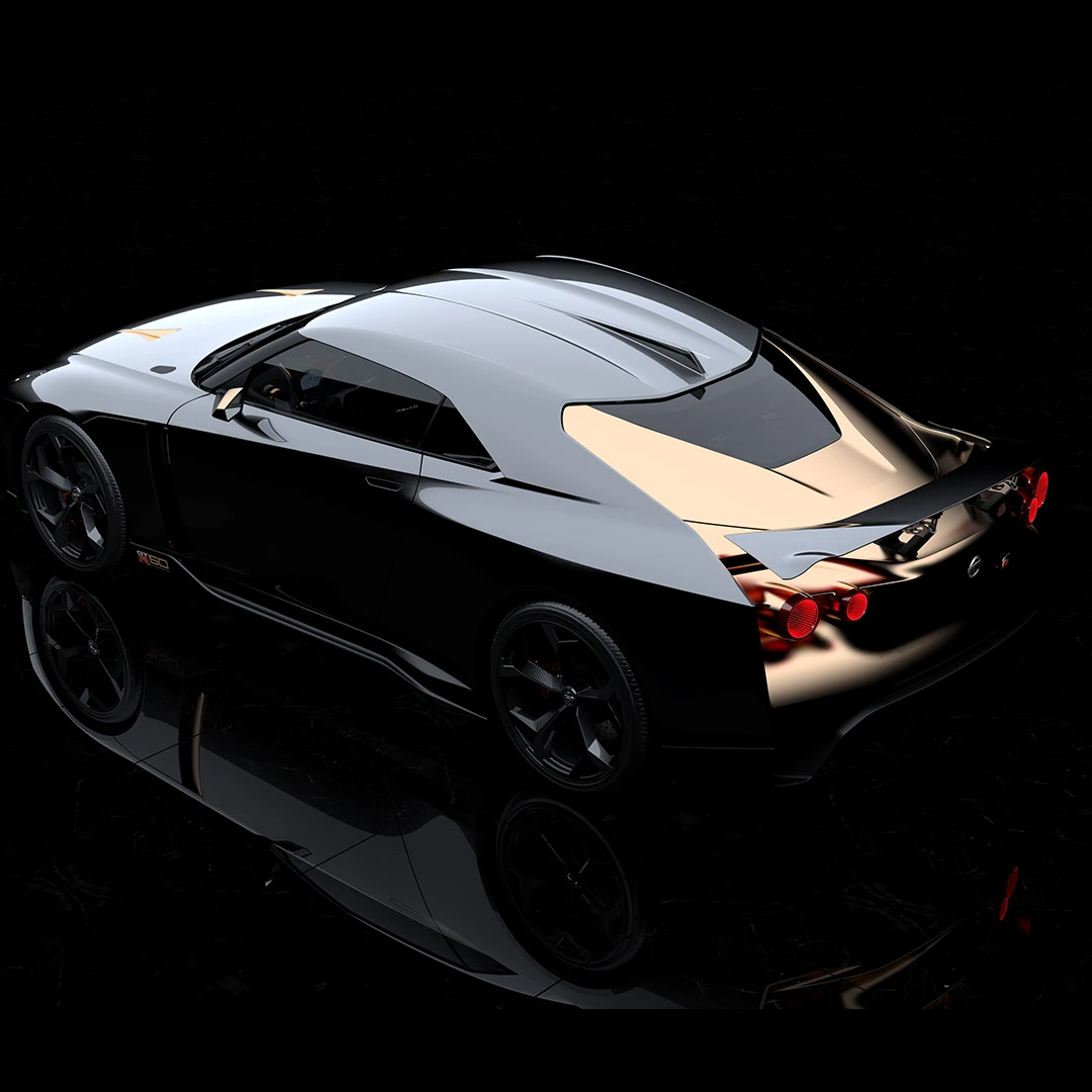 The GT-R50 has a combination of Liquid Kinetic Gray and Energetic Sigma Gold finishes