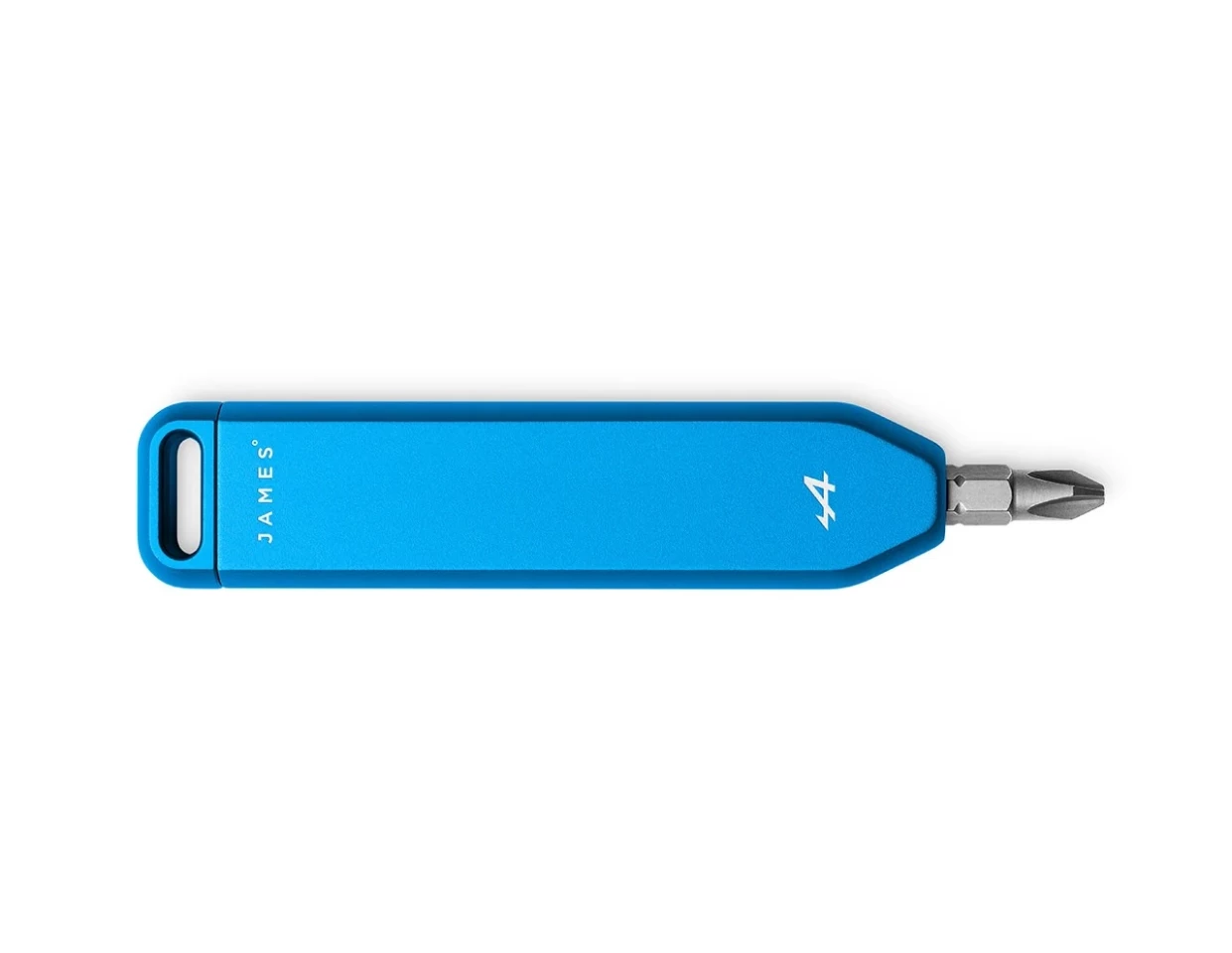 The James Brand includes a quartet of screwdriver bits, but users can also swap in their bits of choice